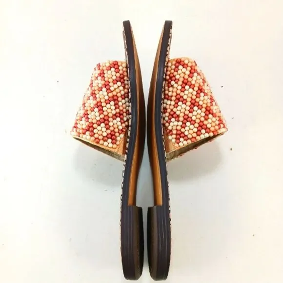 Sam Edelman Gunner 3 Leather Lined Banded Beaded Slip on Flats Women's  7....... - Picture 5 of 10